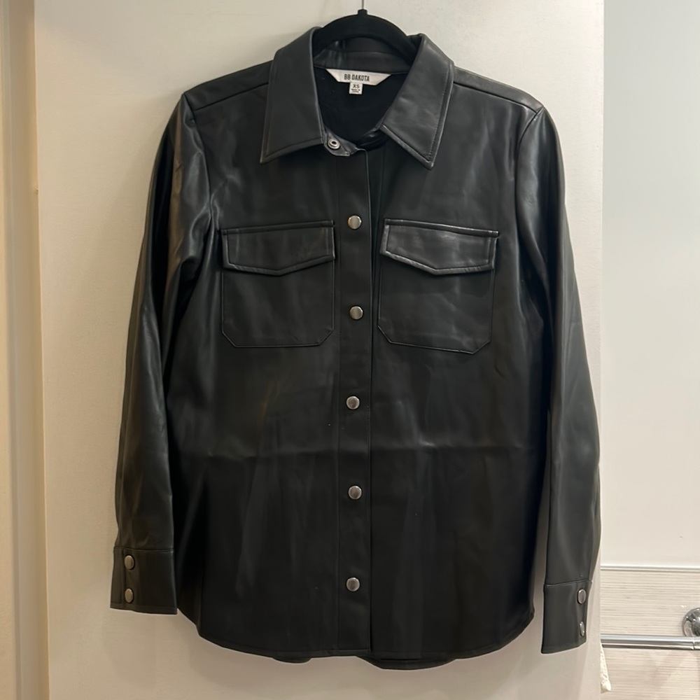 BB Dakota size XS faux leather shirt